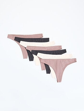 Lot de 7 tangas noirs