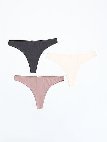 Lot de 7 tangas noirs