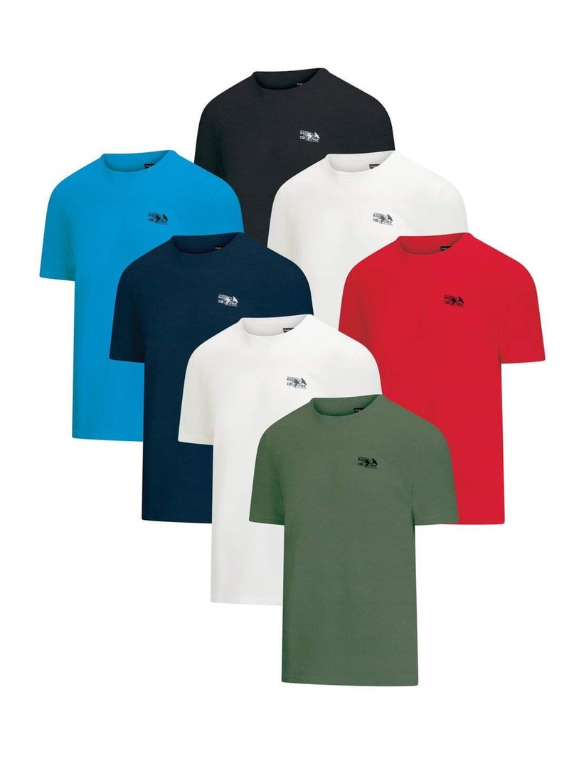 Lot de 7 Tee-Shirt Atlas ®  - ATLAS FOR MEN Blanc Bleu Noir - Kiabi
