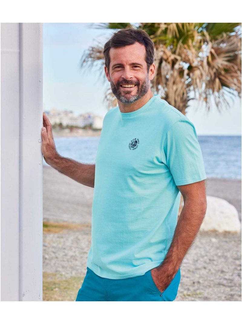 Lot de 7 tee-shirts unis palm coast  - atlas for men Blanc Jaune Noir - Kiabi