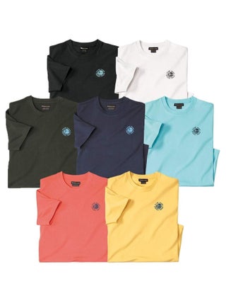 Lot de 7 Tee-Shirts Unis Palm Coast  - ATLAS FOR MEN