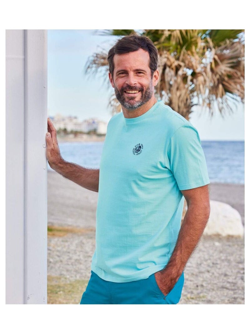 Lot de 7 Tee-Shirts Unis Palm Coast  - ATLAS FOR MEN Blanc Jaune Noir - Kiabi