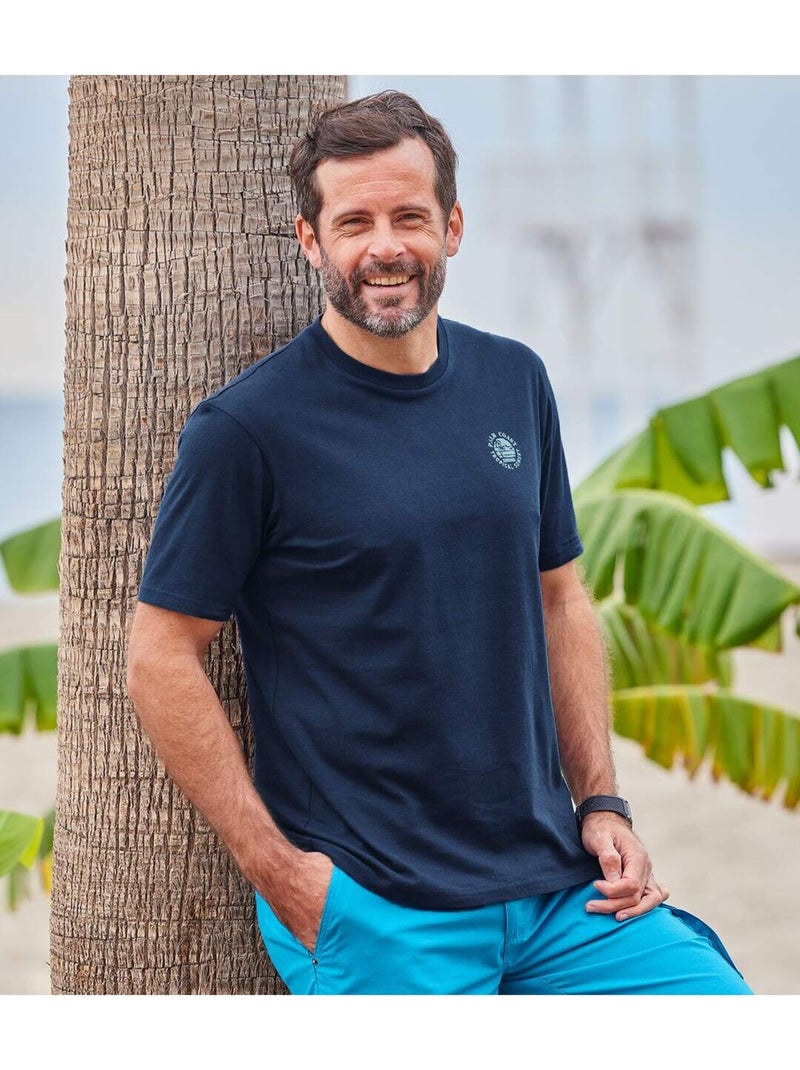 Lot de 7 Tee-Shirts Unis Palm Coast  - ATLAS FOR MEN Blanc Jaune Noir - Kiabi