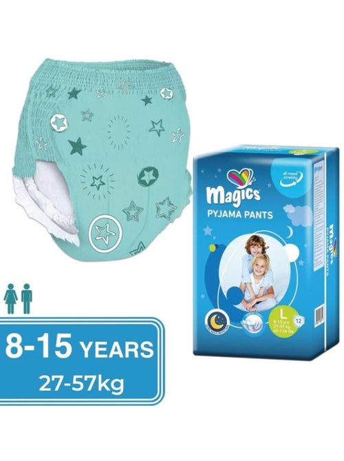 Lot de 72 couches-culottes de nuit absorbantes taille l 27-57 kg - magics - Kiabi Lot de 72 couches-culottes de nuit absorbantes taille l 27-57 kg - magics - Kiabi