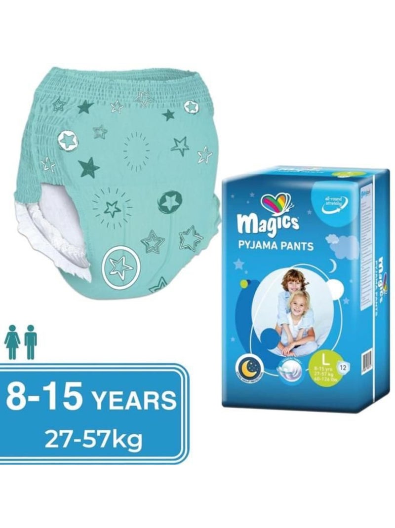 Lot de 72 couches-culottes de nuit absorbantes taille l 27-57 kg - magics N/A - Kiabi