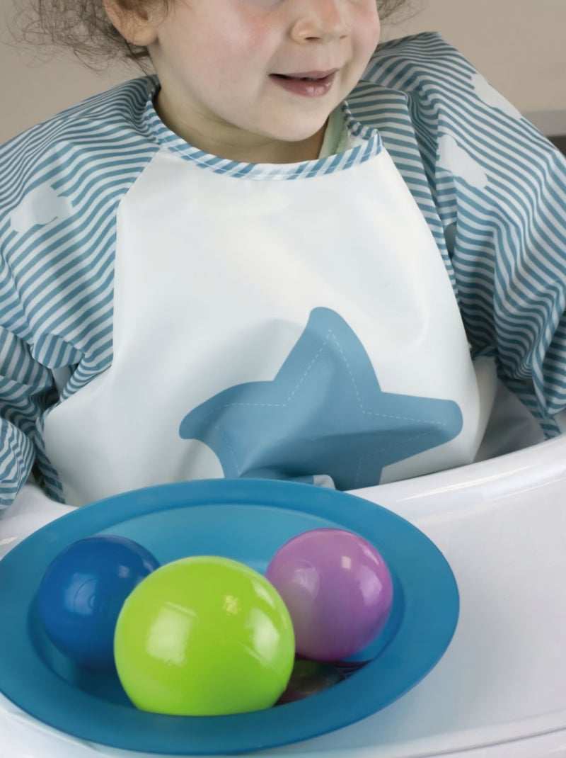 Lot de 8 bavoirs pour bébé imperméables - Manches longues - Monsieur Bébé Multicolore - Kiabi