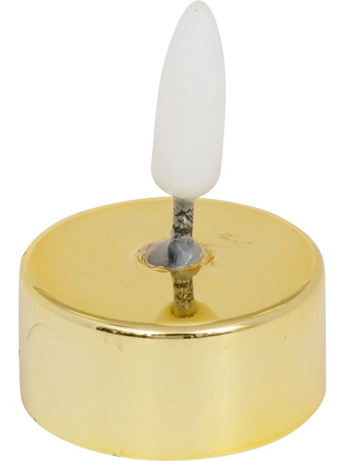 Lot de 8 bougies LED chauffe-plat métal - Kiabi
