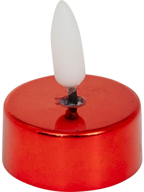 Lot de 8 bougies LED chauffe-plats D5,5 cm métal - Kiabi