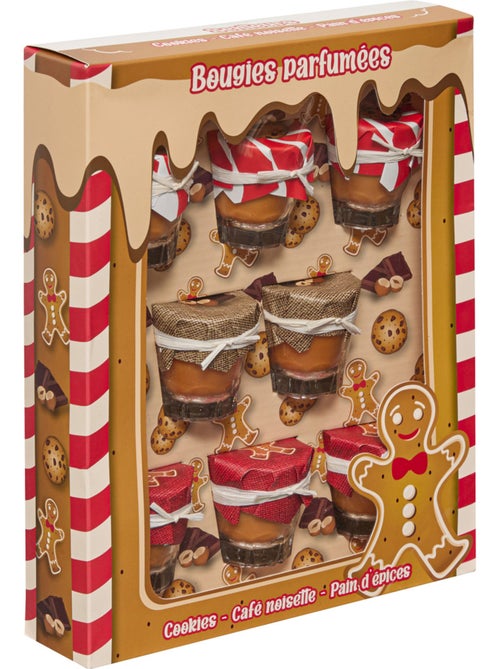 Lot de 8 bougies parfumées 320g Gourmandise - Kiabi