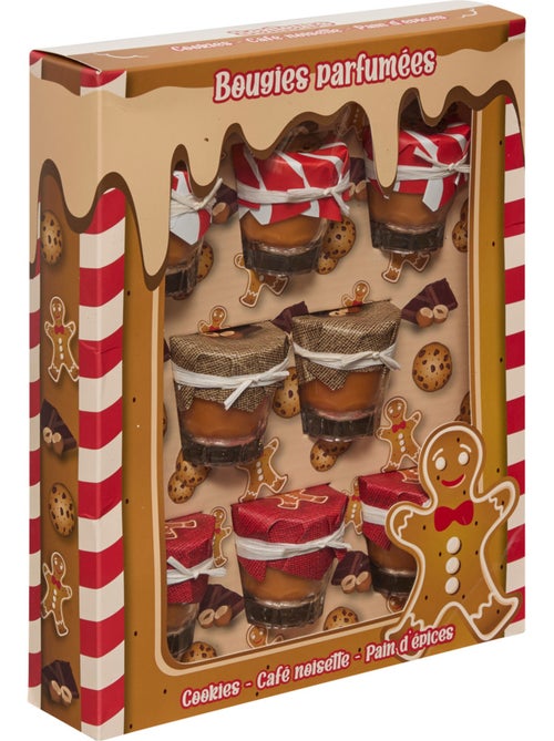 Lot de 8 bougies parfumées 320g Gourmandise - Kiabi