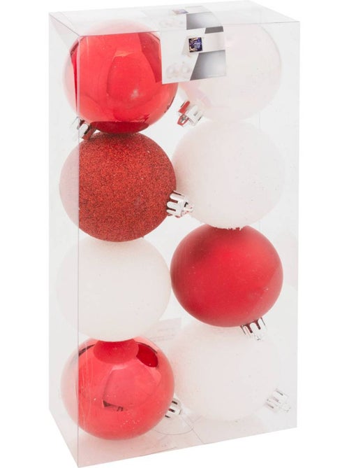 Lot de 8 boules de noël d.7 cm - Kiabi