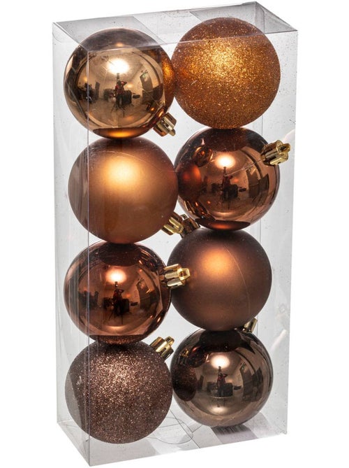 Lot de 8 boules de noël d.7 cm - Kiabi