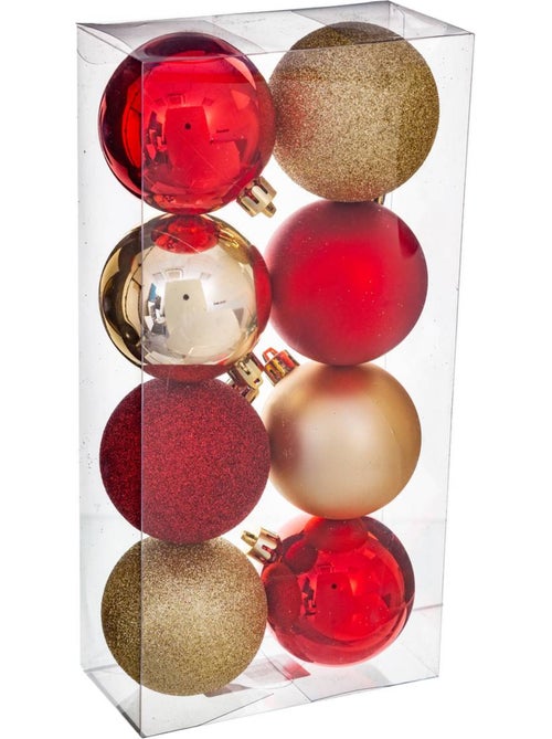 Lot de 8 boules de noël d.7 cm - Kiabi