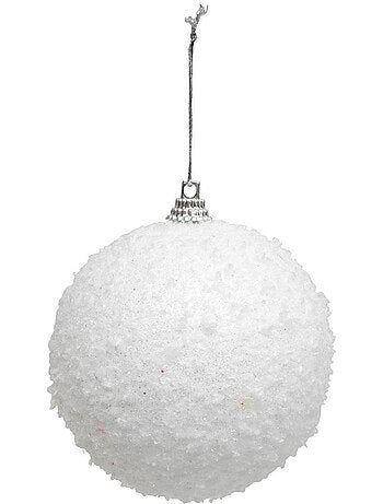 Lot de 8 boules de noël neige d.8 cm
