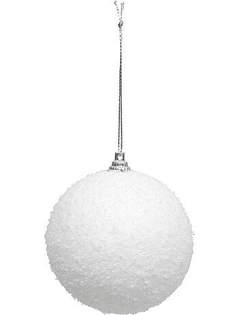 Lot de 8 boules de noël neige d.8 cm