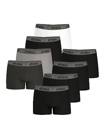 Lot de 8 boxers homme Basic Coton Athena