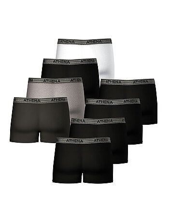Lot de 8 boxers homme Basic Coton Athena