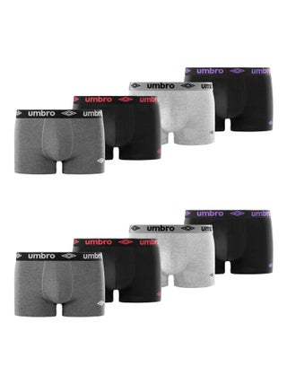 Lot de 8 Boxers coton homme Uni Umbro