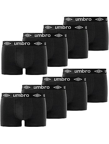 Lot de 8 Boxers coton homme uni Umbro