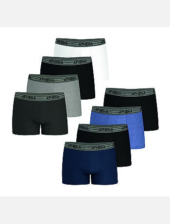 Lot de 8 boxers homme Basic Coton Athena
