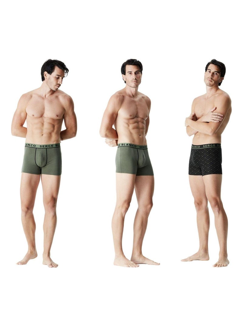 Lot de 8 boxers homme Casual Serge Blanco Serge Blanco Noir - Kiabi
