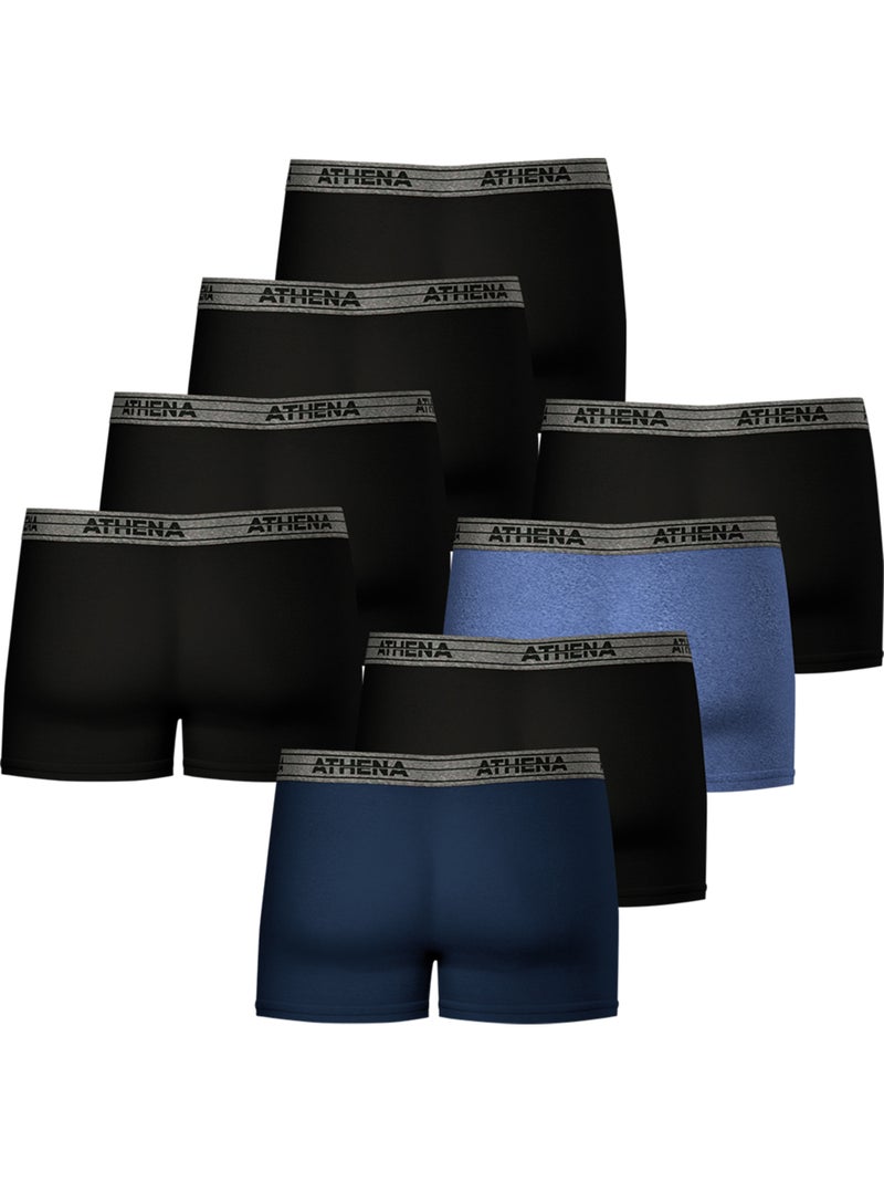 Lot de 8 boxers homme ecopack basic coton athena Bleu - Kiabi