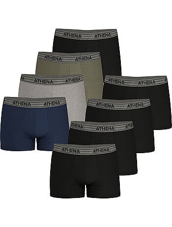 Lot de 8 boxers homme Basic Coton Athena