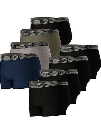 Lot de 8 boxers homme Basic Coton Athena
