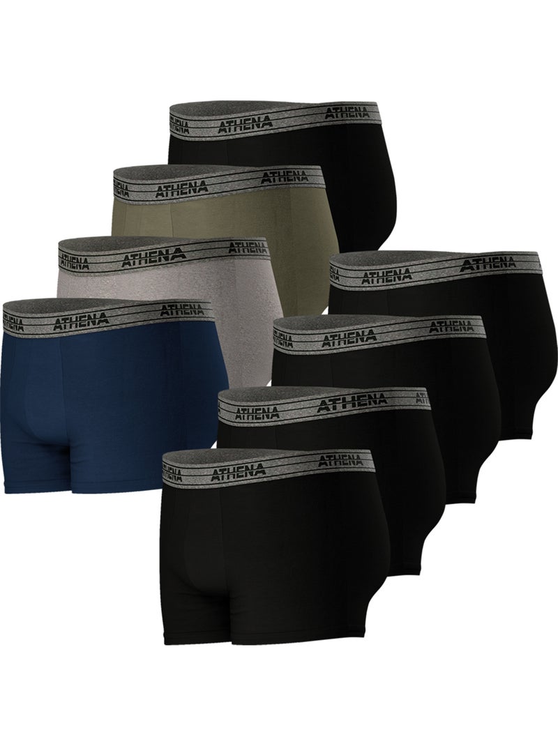 Lot de 8 boxers homme Ecopack Basic Coton Athena Multicolore - Kiabi