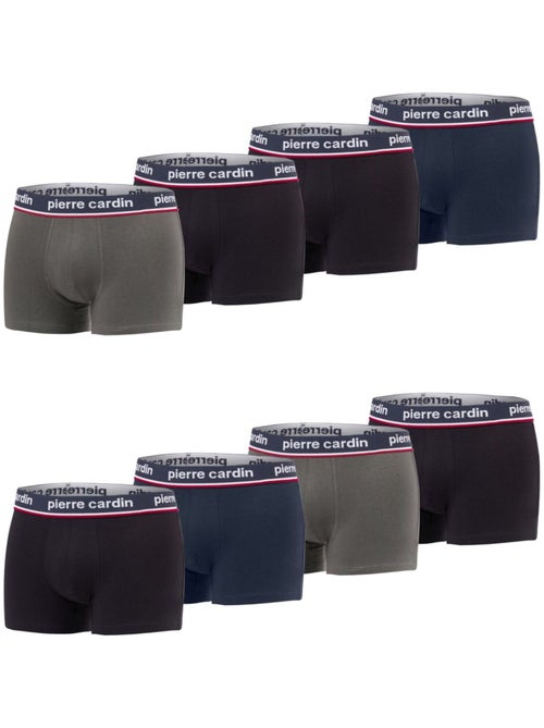 Lot de 8 boxers homme en coton French Pierre Cardin - Kiabi