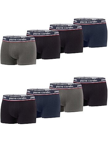 Lot de 8 boxers homme en coton French Pierre Cardin