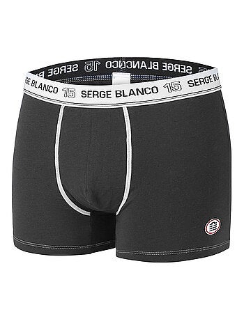 Lot de 8 boxers homme en coton Noir Serge Blanco