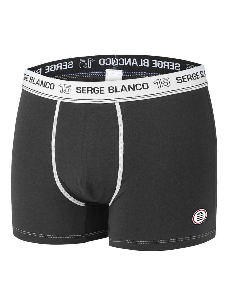 Lot de 8 boxers homme en coton Noir Serge Blanco Noir - Kiabi