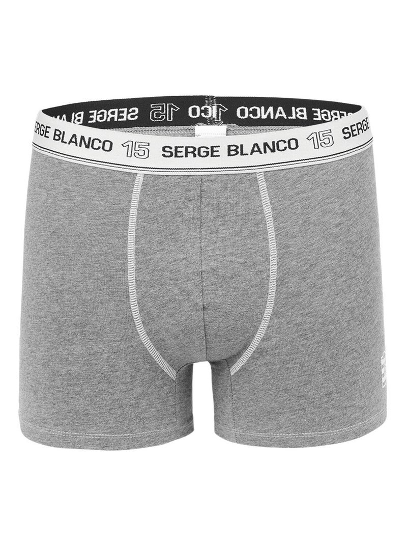 Lot de 8 boxers homme en coton Serge Blanco Gris - Kiabi