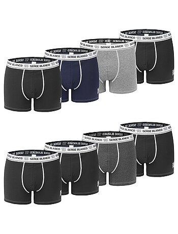 Lot de 8 boxers homme en coton Serge Blanco