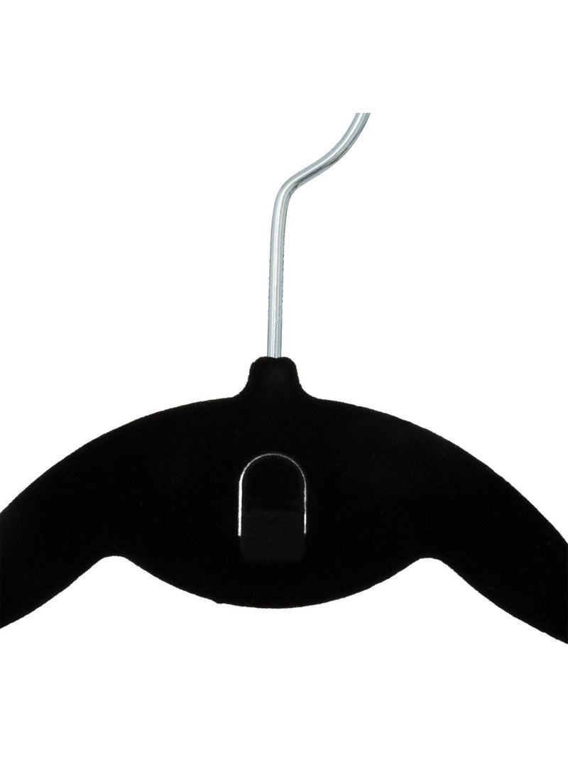 Lot de 8 cintres en feutrine hang'up Noir - Kiabi