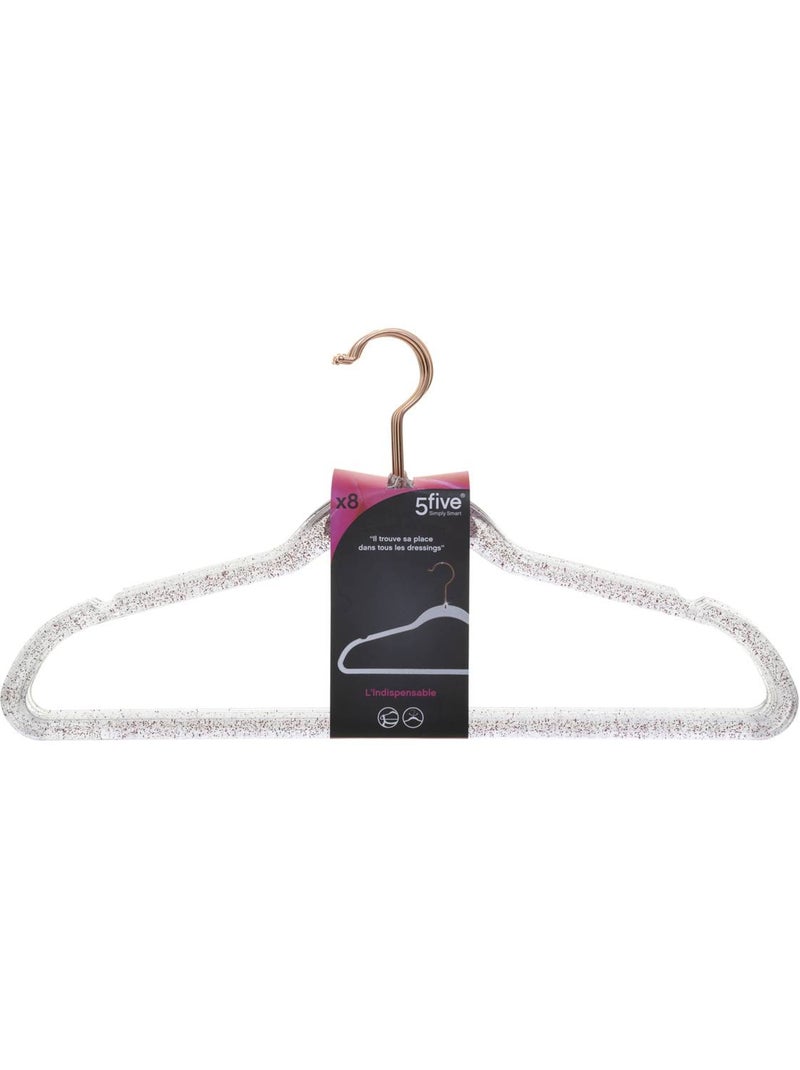 Lot de 8 cintres hang'up Marron - Kiabi