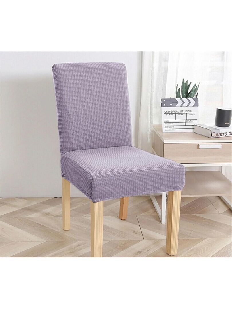 Lot De 6 Housses De Chaise Extensibles Grises - 100% Coton élastique, Universelles