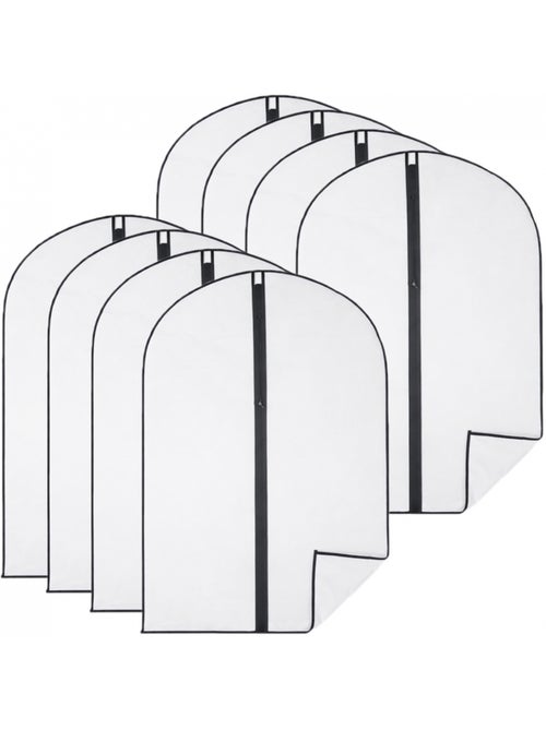 Lot de 8 housses pour vêtements à suspendre avec zip - 60 x 100 cm - Vivezen - Kiabi Lot de 8 housses pour vêtements à suspendre avec zip - 60 x 100 cm - Vivezen - Kiabi