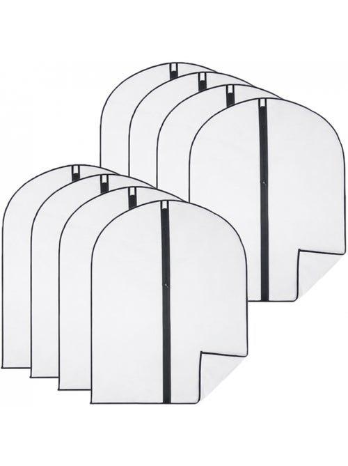 Lot de 8 housses pour vêtements à suspendre avec zip - 60 x 80 cm - Vivezen - Kiabi Lot de 8 housses pour vêtements à suspendre avec zip - 60 x 80 cm - Vivezen - Kiabi