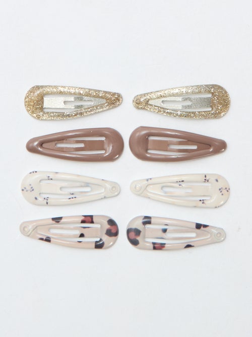 Lot de 8 mini pinces clic clac - Kiabi