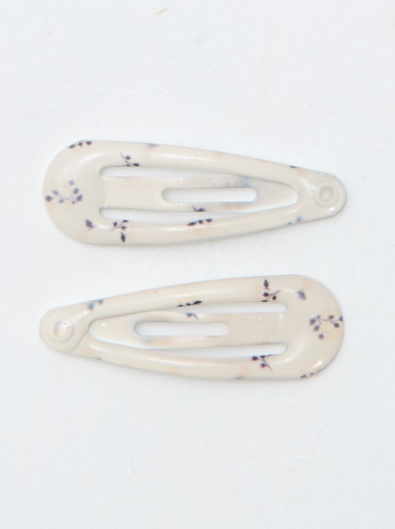 Lot de 8 mini pinces clic clac Marron - Kiabi