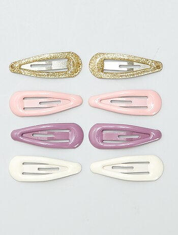Lot de 8 mini pinces clic clac
