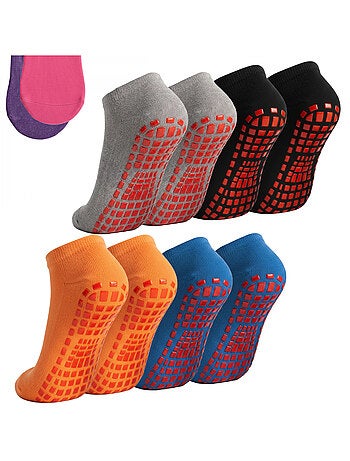 Lot de 8 paires de chaussettes antidérapantes - enfant - monsieur bébé