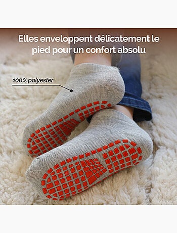 Lot de 8 paires de chaussettes antidérapantes - enfant - monsieur bébé