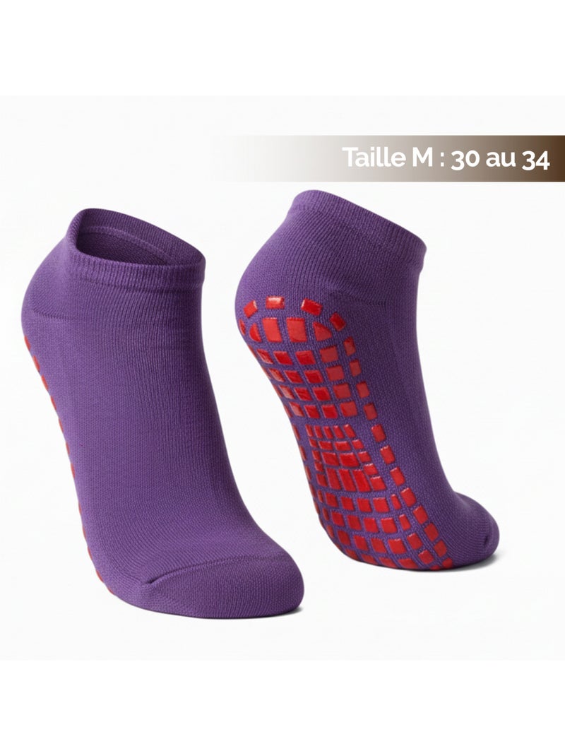 Lot de 8 paires de chaussettes antidérapantes - enfant - monsieur bébé Violet - Kiabi