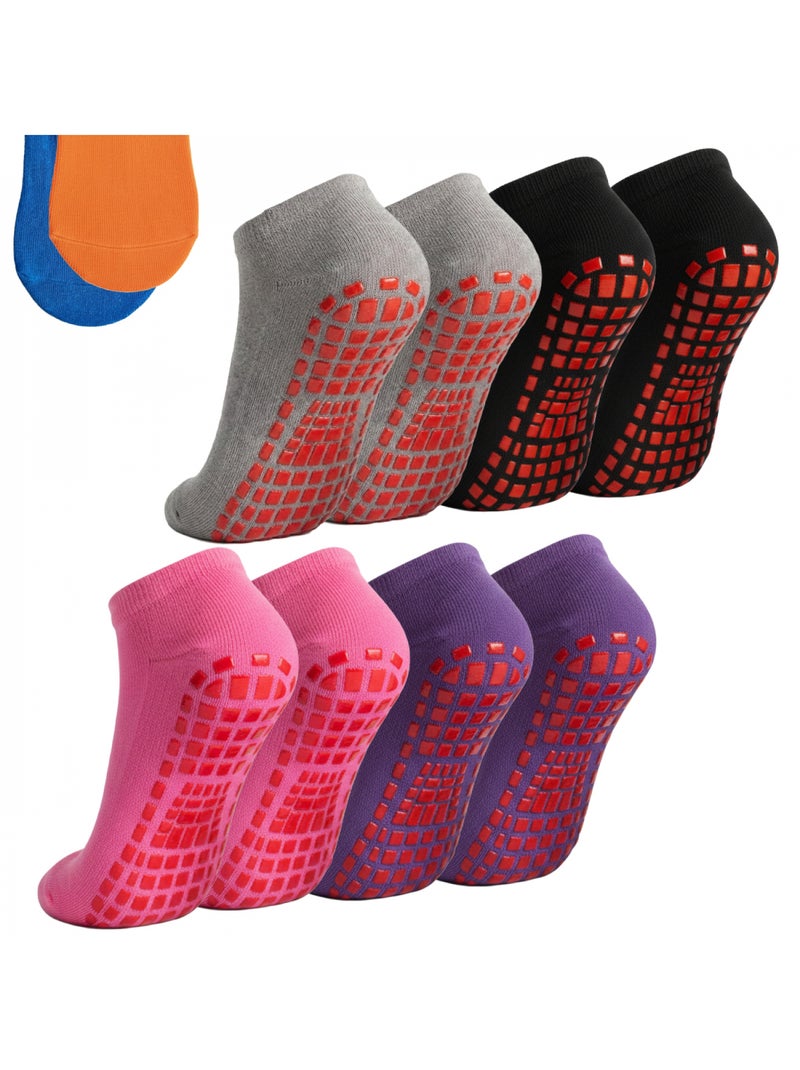 Lot de 8 paires de chaussettes antidérapantes - enfant - monsieur bébé Violet/Rose - Kiabi
