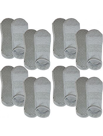 Lot de 8 paires de chaussettes antidérapantes, maison, sport, yoga, pilates - Vivezen