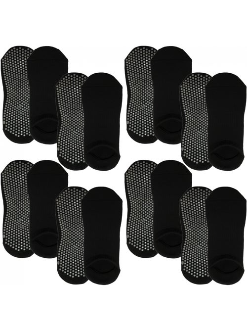 Lot de 8 paires de chaussettes antidérapantes, maison, sport, yoga, pilates - Vivezen - Kiabi