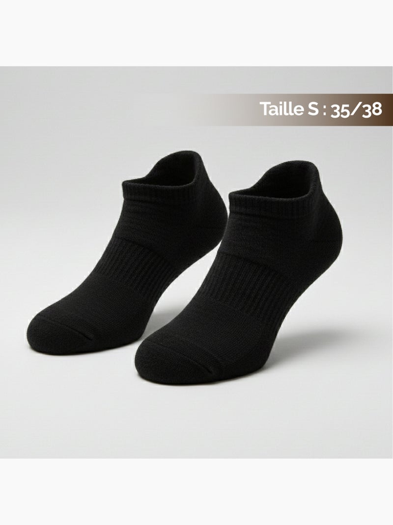 Lot de 8 paires de chaussettes antidérapantes, maison, sport, yoga, pilates - Vivezen Noir - Kiabi